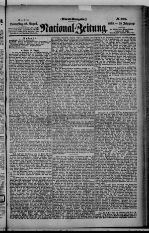 Nationalzeitung on Aug 26, 1875