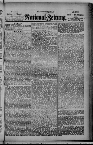 Nationalzeitung vom 27.08.1875