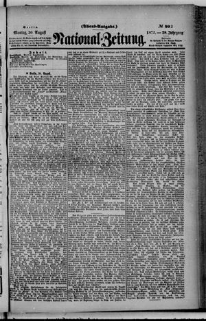 Nationalzeitung on Aug 30, 1875