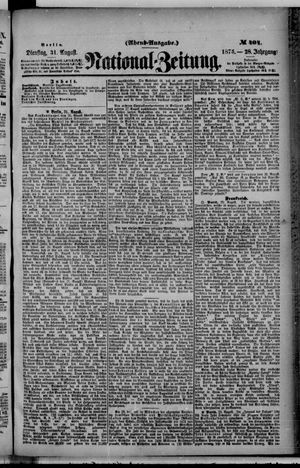 Nationalzeitung vom 31.08.1875