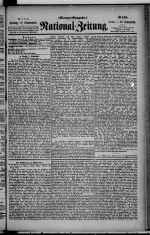 Nationalzeitung on Sep 10, 1875