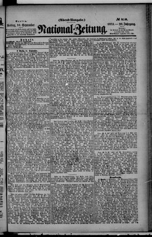 Nationalzeitung on Sep 10, 1875