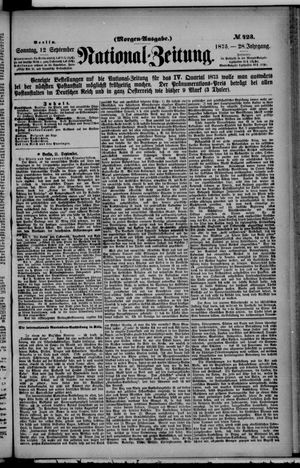 National-Zeitung vom 12.09.1875
