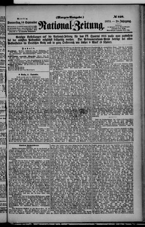Nationalzeitung on Sep 16, 1875