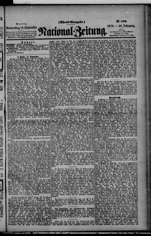 Nationalzeitung on Sep 16, 1875