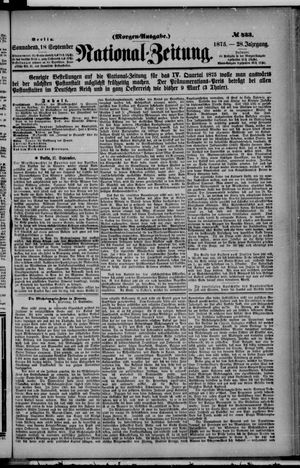 Nationalzeitung vom 18.09.1875
