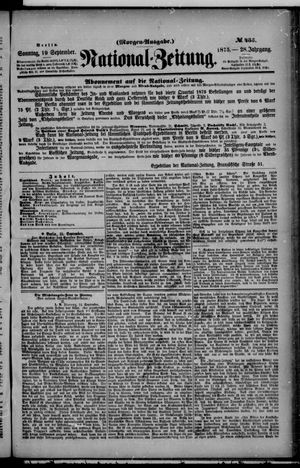 Nationalzeitung on Sep 19, 1875