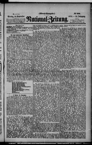 Nationalzeitung on Sep 20, 1875