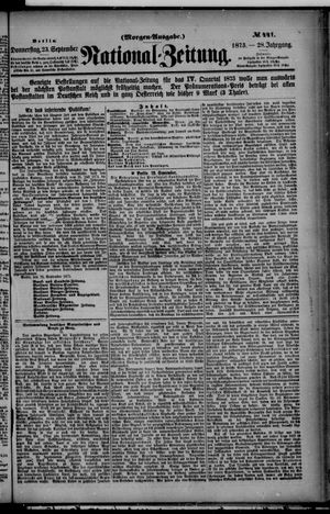 Nationalzeitung on Sep 23, 1875