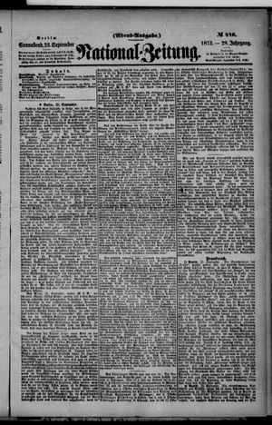 Nationalzeitung vom 25.09.1875