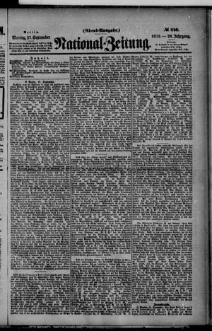 Nationalzeitung on Sep 27, 1875