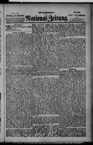 Nationalzeitung vom 28.09.1875