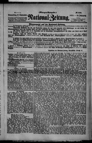 Nationalzeitung on Sep 30, 1875
