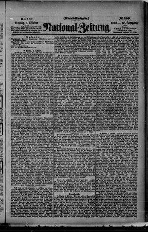 Nationalzeitung vom 04.10.1875