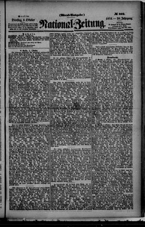 Nationalzeitung vom 05.10.1875