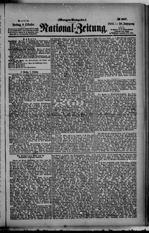 Nationalzeitung vom 08.10.1875