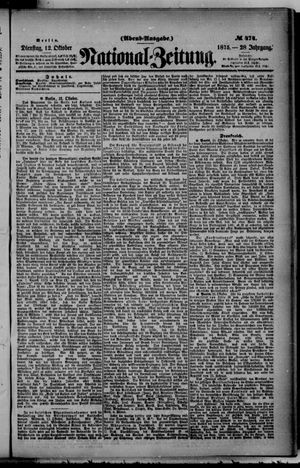 Nationalzeitung vom 12.10.1875