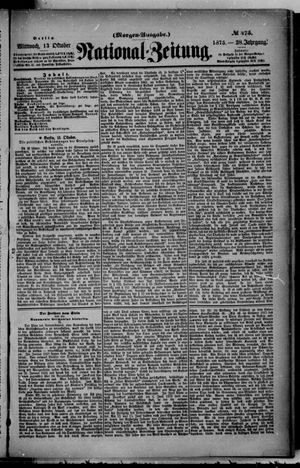 Nationalzeitung on Oct 13, 1875