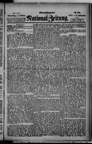 Nationalzeitung on Oct 14, 1875