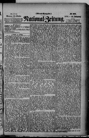 Nationalzeitung on Oct 18, 1875