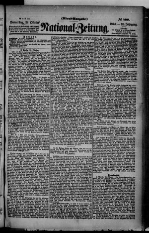 Nationalzeitung on Oct 21, 1875