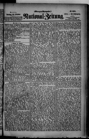 Nationalzeitung vom 22.10.1875