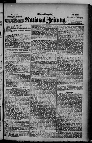 Nationalzeitung vom 22.10.1875