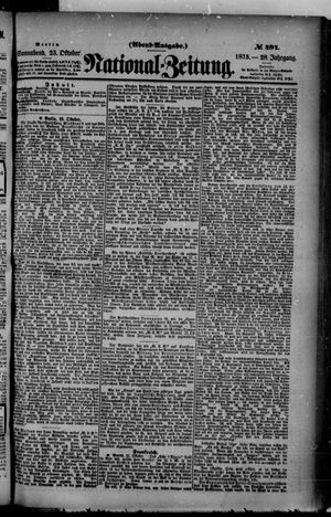 Nationalzeitung vom 23.10.1875