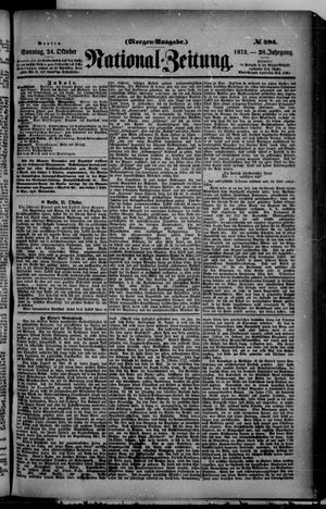 Nationalzeitung vom 24.10.1875