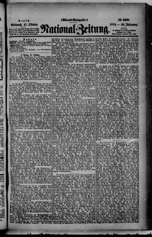 Nationalzeitung on Oct 27, 1875
