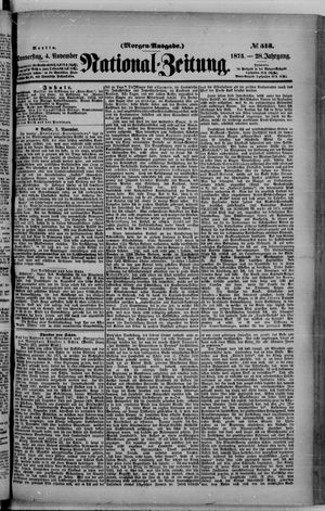 Nationalzeitung on Nov 4, 1875