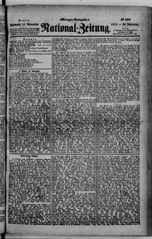 Nationalzeitung vom 10.11.1875