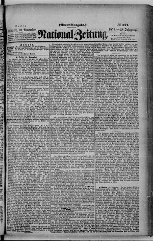 Nationalzeitung vom 10.11.1875