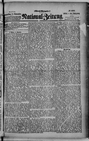 Nationalzeitung on Nov 11, 1875