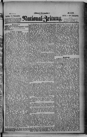 Nationalzeitung on Nov 12, 1875
