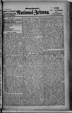 Nationalzeitung on Nov 13, 1875
