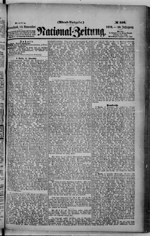 Nationalzeitung vom 13.11.1875