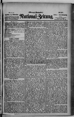 Nationalzeitung vom 14.11.1875