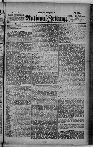 National-Zeitung on Nov 15, 1875