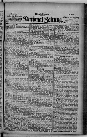 Nationalzeitung on Nov 16, 1875