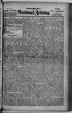 Nationalzeitung vom 17.11.1875