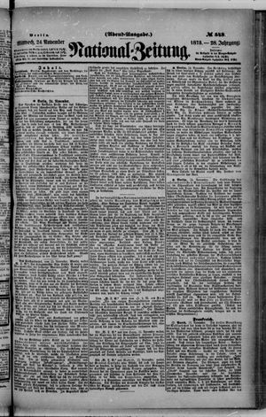 Nationalzeitung vom 24.11.1875