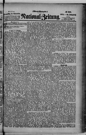 Nationalzeitung vom 25.11.1875