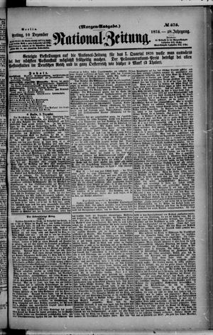 Nationalzeitung vom 10.12.1875