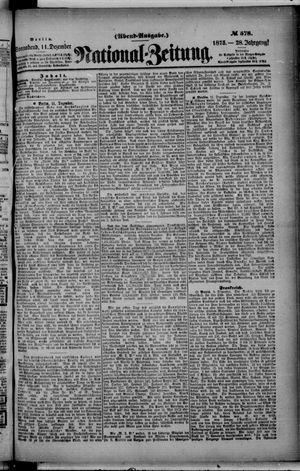 Nationalzeitung on Dec 11, 1875