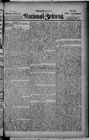 Nationalzeitung on Dec 13, 1875