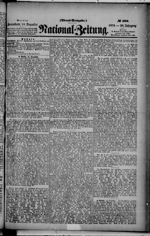 Nationalzeitung vom 18.12.1875