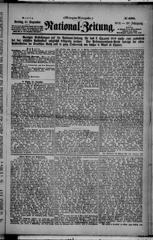 National-Zeitung vom 31.12.1875