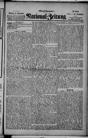 National-Zeitung vom 31.12.1875