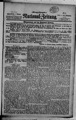 Nationalzeitung vom 01.01.1876